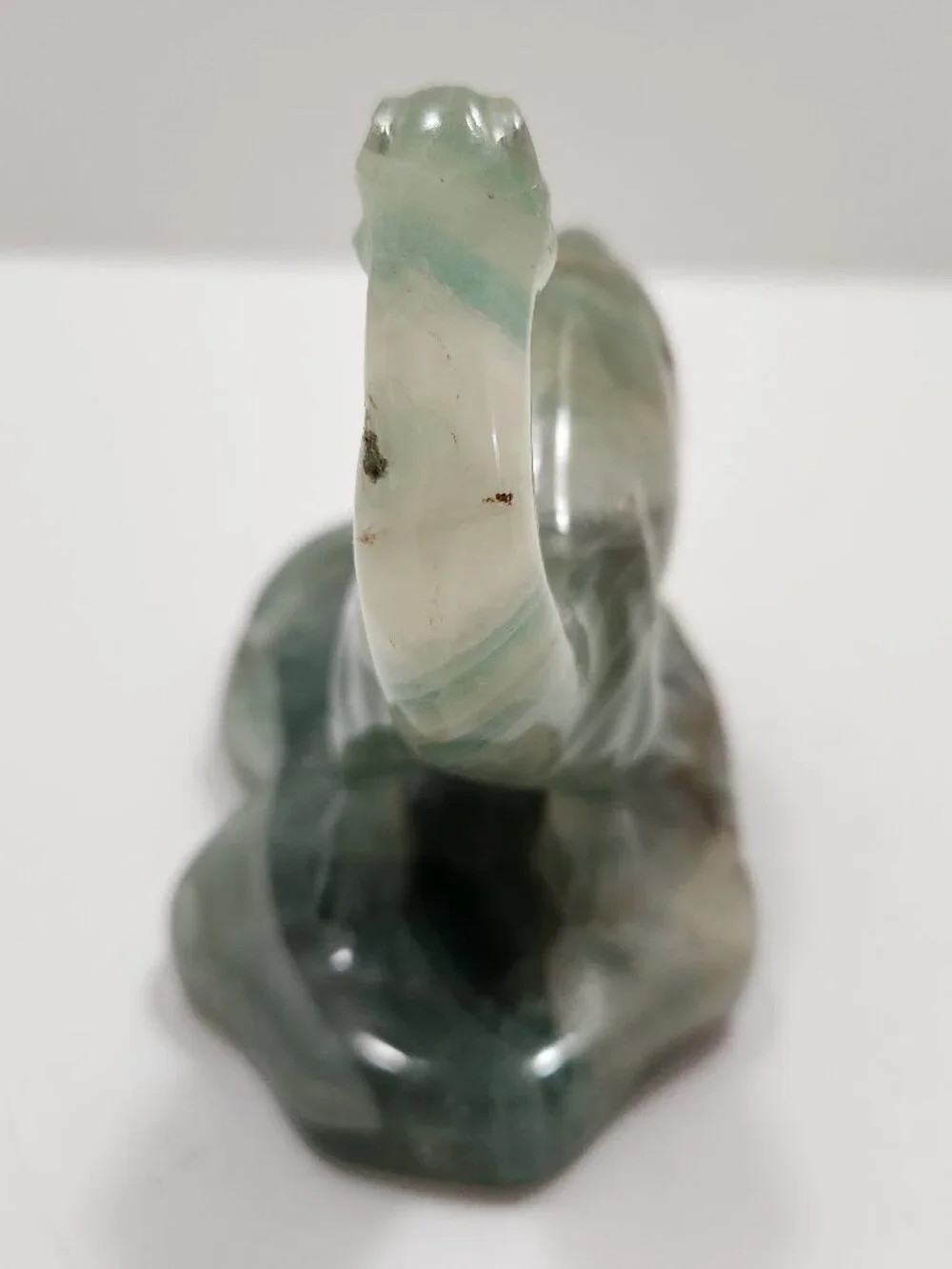 Hand Carved Fluorite or Aventurine Hand Carved Dinosaur Statue